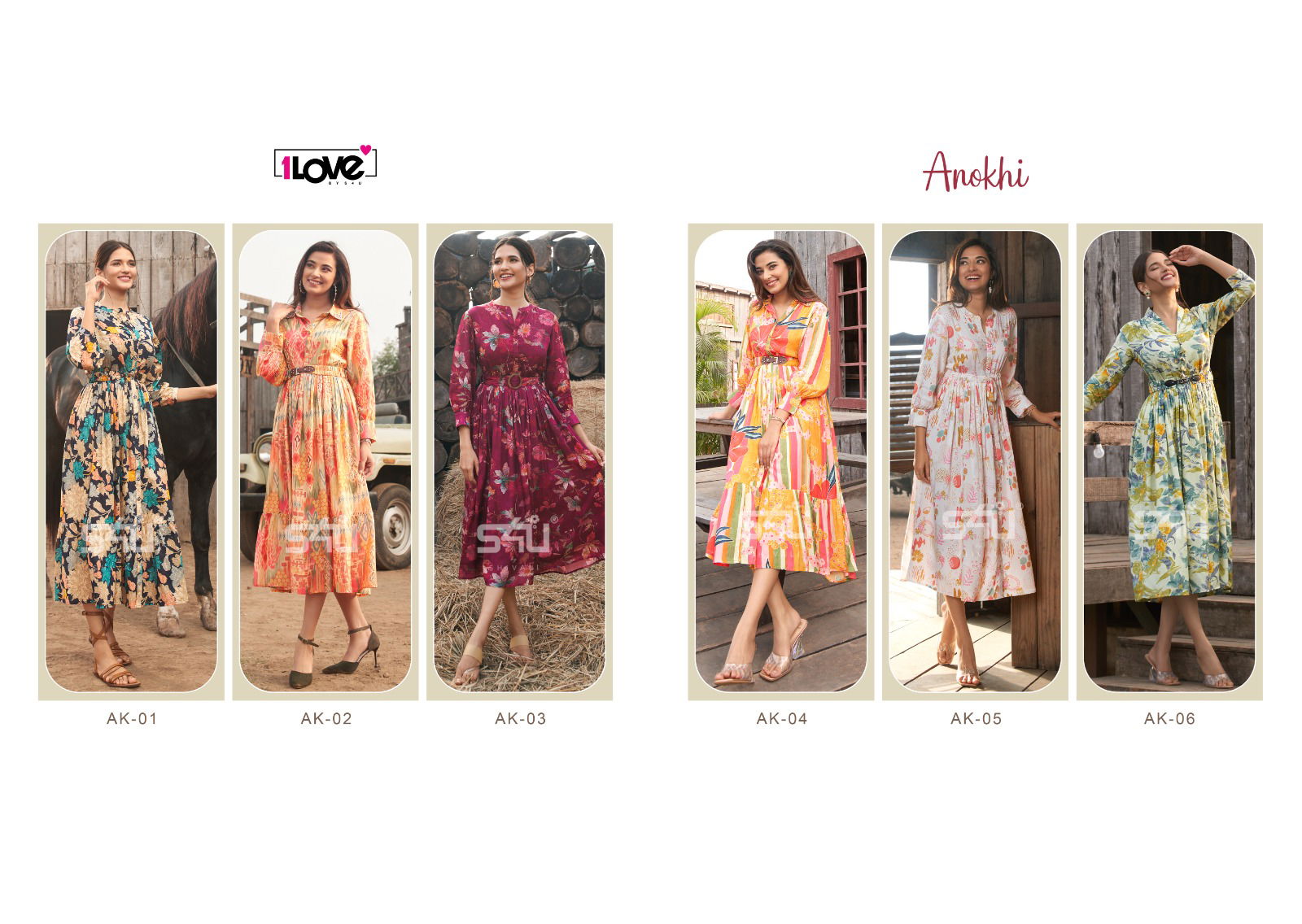 Anokhi By 1 Love Ak-01 To AK-06 Party Wear Kurtis Catalog